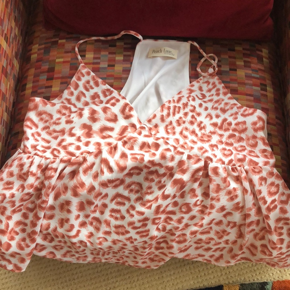 Cheetah spaghetti strap top